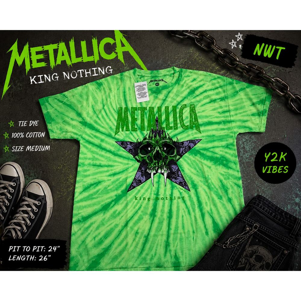 NWT Metallica Tie Dye Shirt Medium King Nothing Band Tee